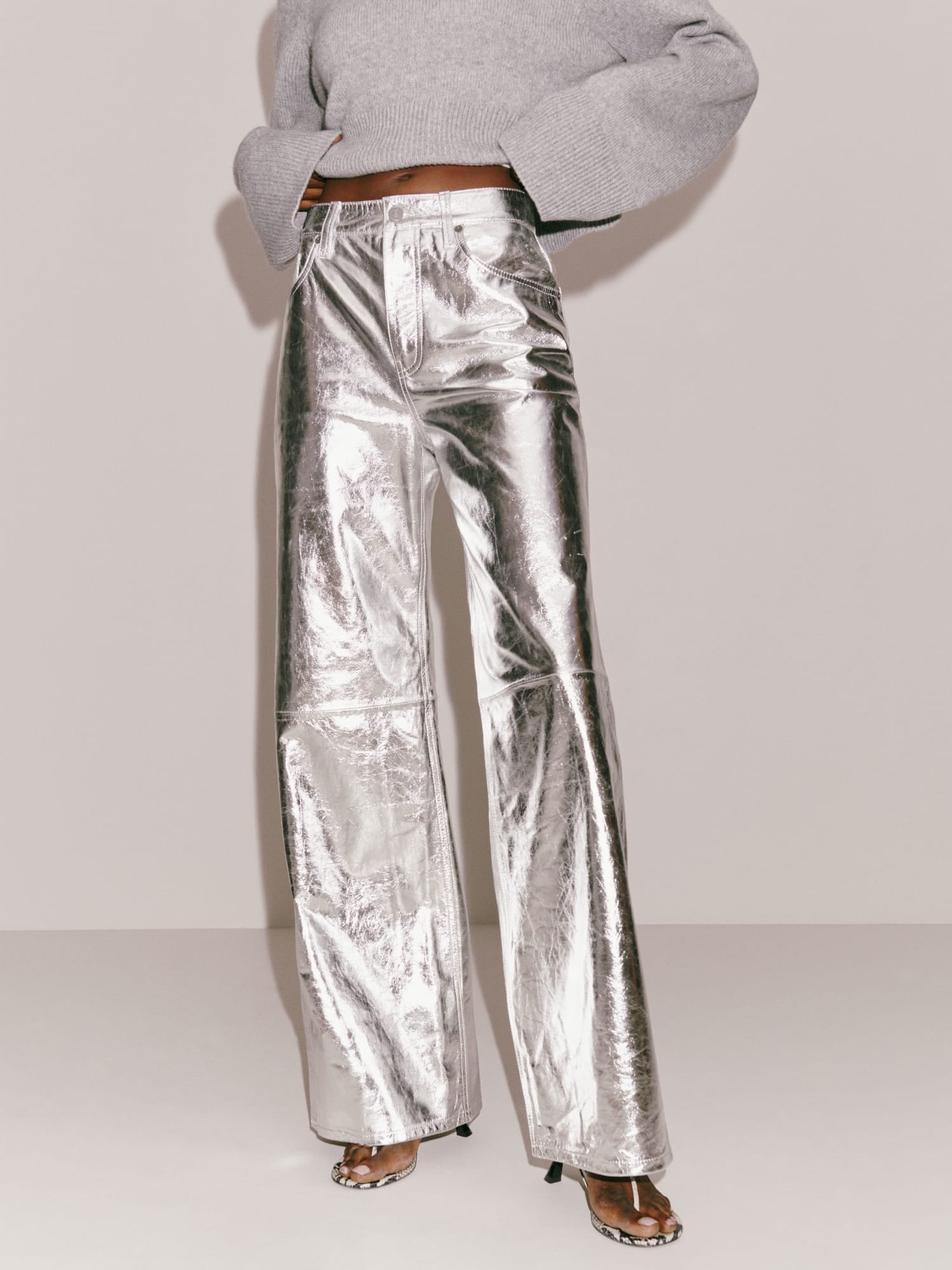 Veda Erin Wide Leg Leather Pant 