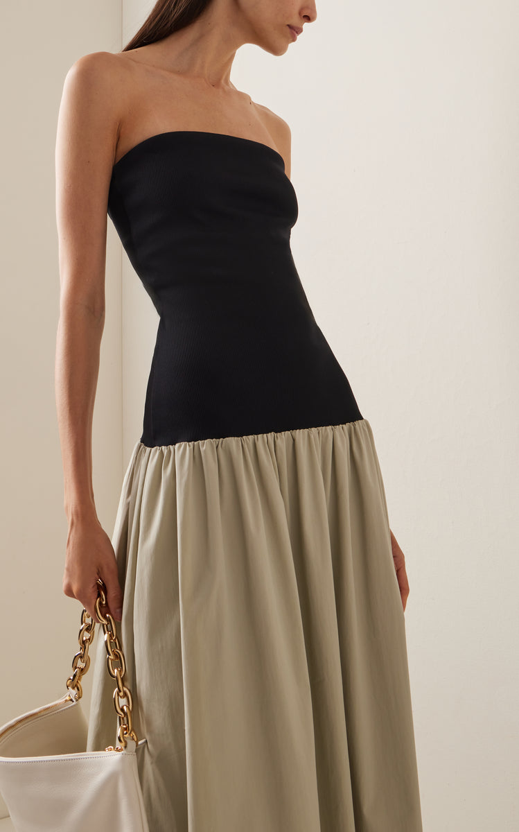 Anna Quan Amyra Strapless Cotton-Blend Maxi Dress – T²