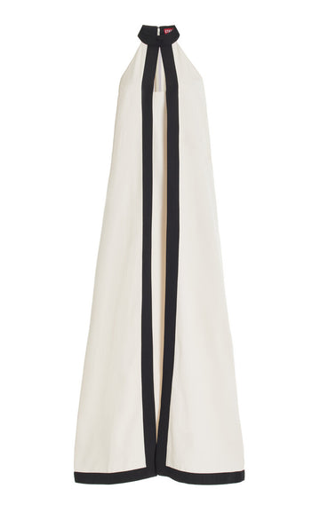 Wright Cotton-Blend Halter Maxi Dress