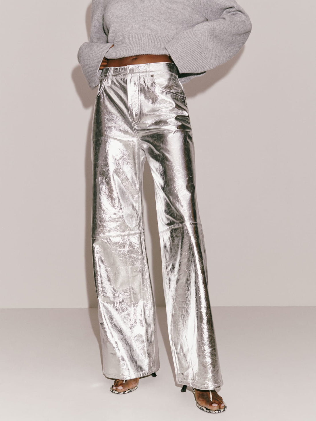 Veda Erin Wide Leg Leather Pants