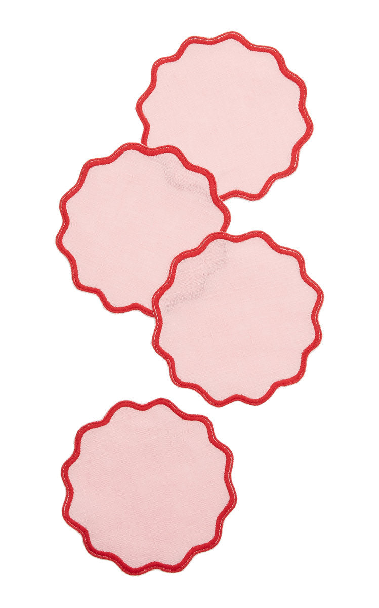 Moda Domus Set of Four Scalloped Coasters