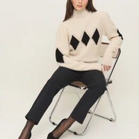 Diamond Cashmere Turtleneck