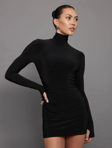 Long Sleeve Turtleneck Dress