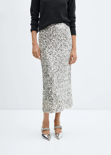 Sequin Midi Skirt