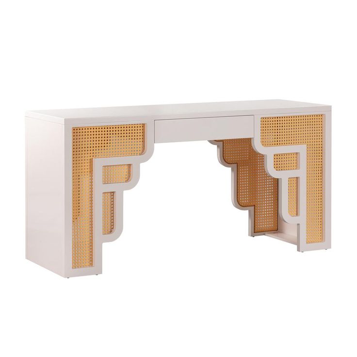 Palm Springs-Inspired Rattan Desk