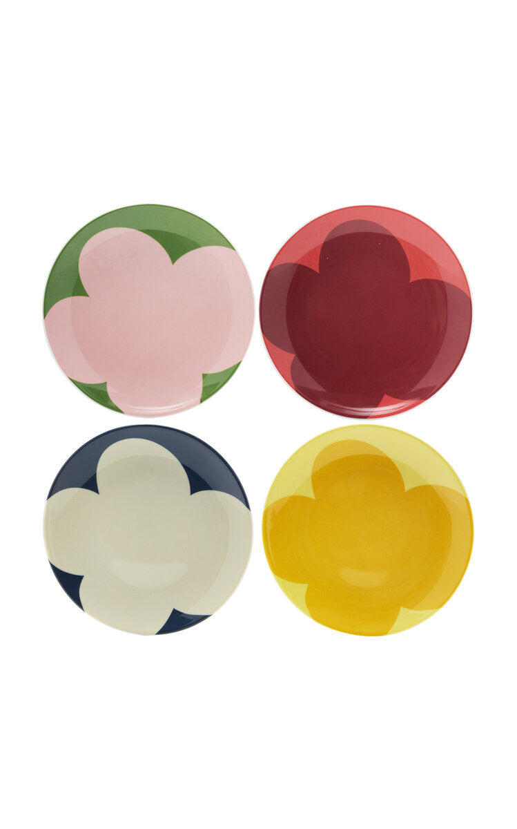 Moda Domus Set-of-Four Mixed Porcelain Dessert Plates