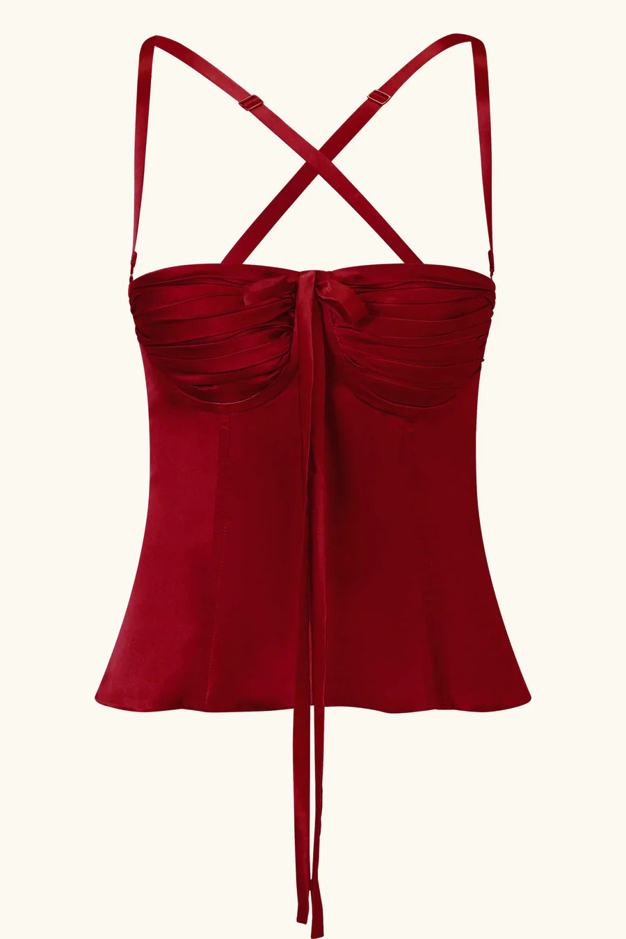 Amira Bustier Cherry Red