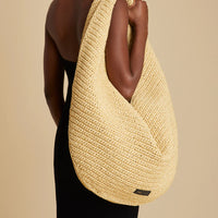 The Large Olivia Hobo in Natural Raffia