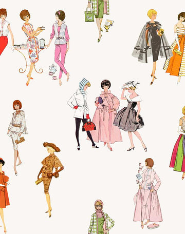 1960s Barbie Removable Wallpaper