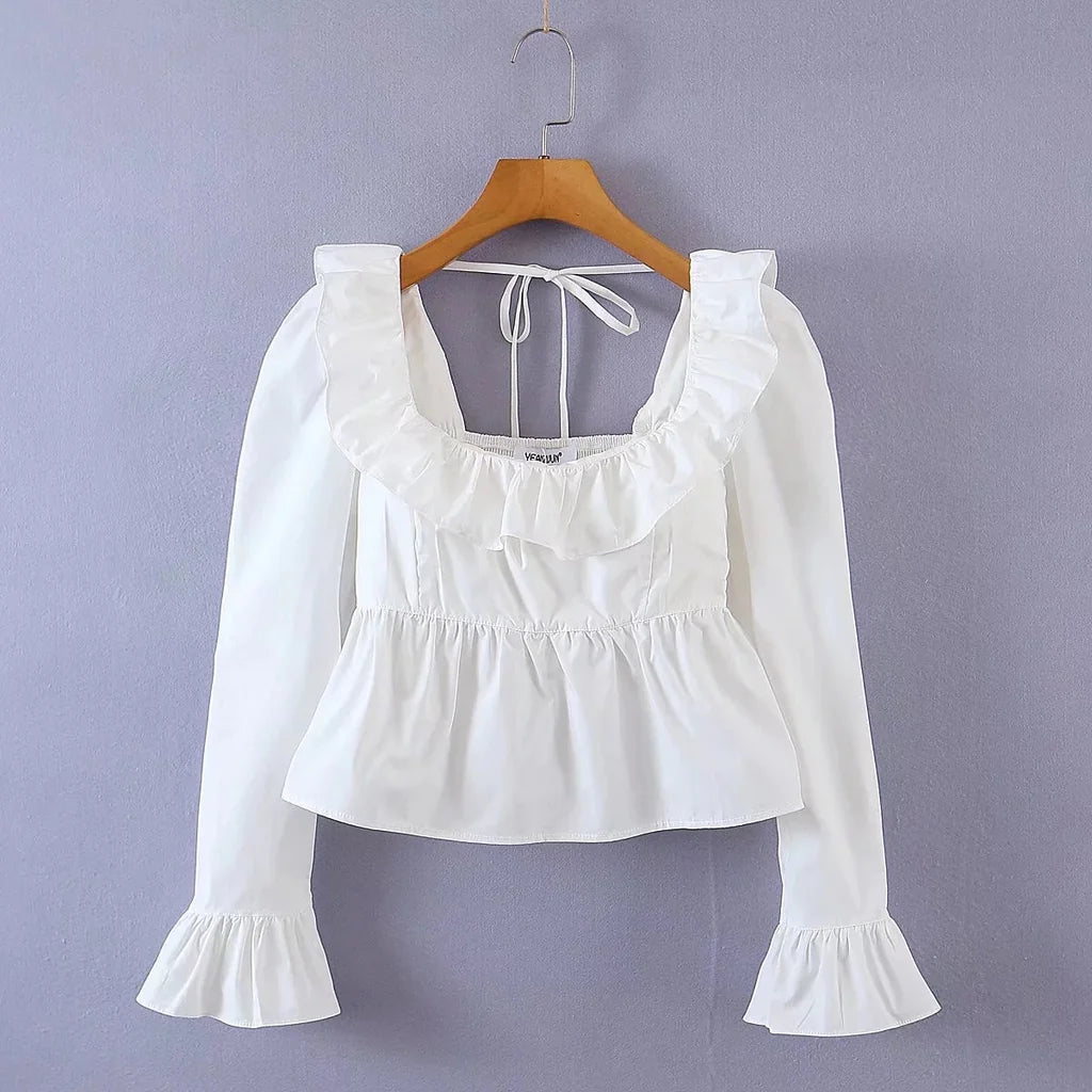 Lani Babydoll Ruffle Blouse