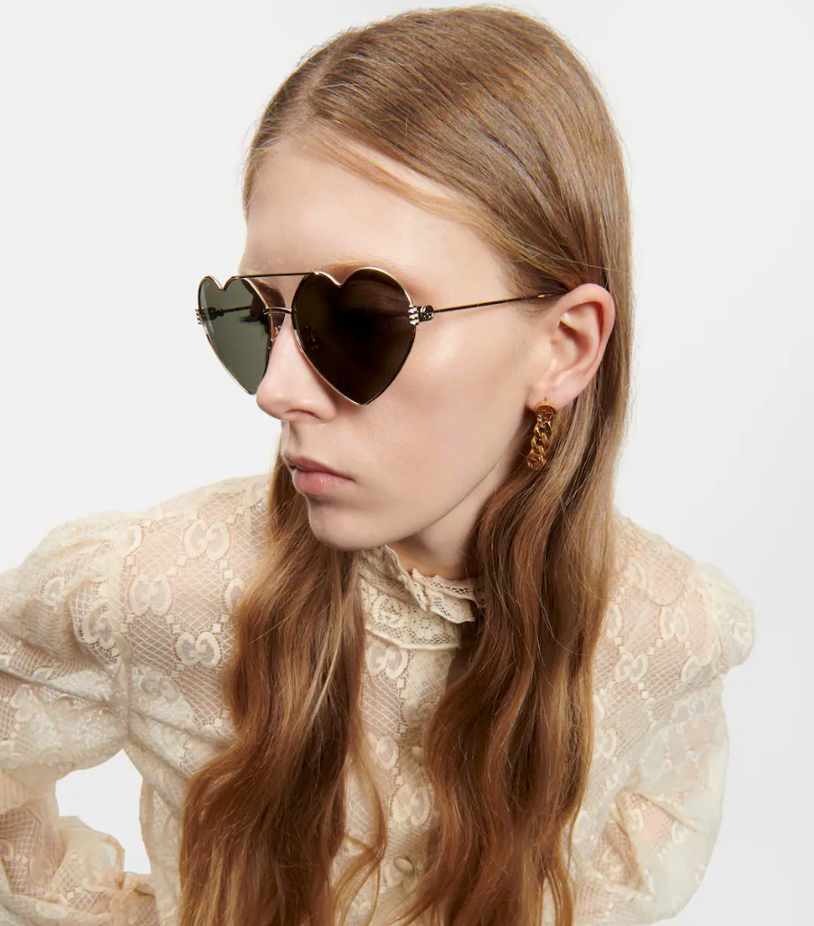 GUCCI Heart Shaped Sunglasses