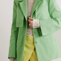 Layered Organic Cotton-Voile Blazer