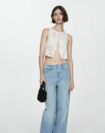 Openwork Detail Top