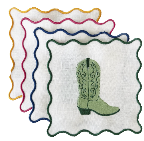 Cowboy Boot Cocktail Napkin