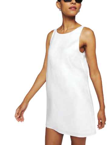 Reformation Jessi White Linen Dress