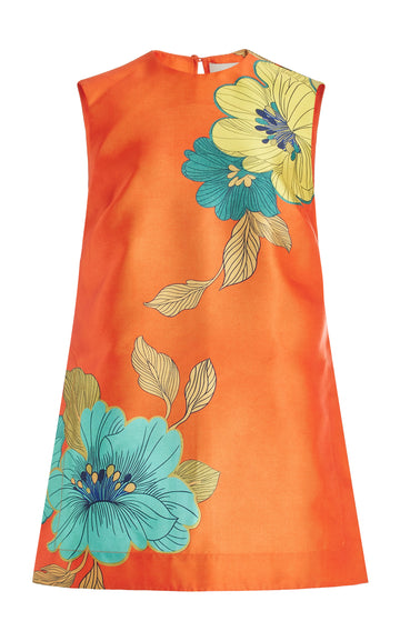 Piato Floral-Satin Mini Shift Dress