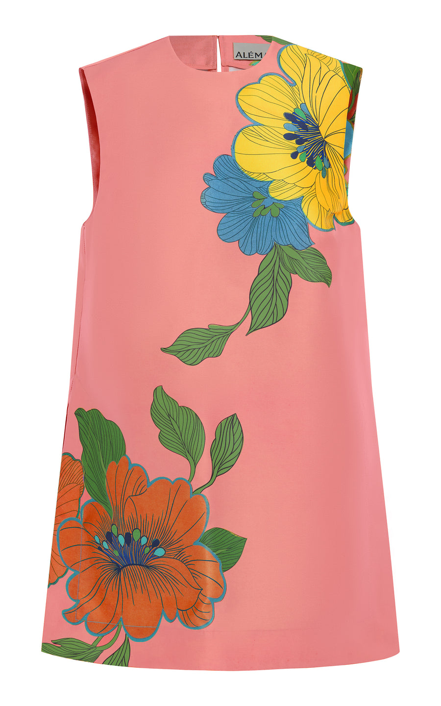 Piato Floral-Satin Mini Shift Dress