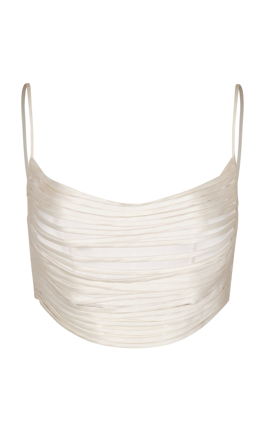 Andres Otalora Iza Cutout Silk Crop Top