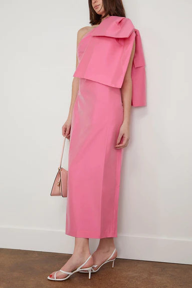 Midi Dress in Hot Pink