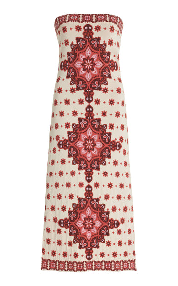 Rome Printed Crepe Midi Dress