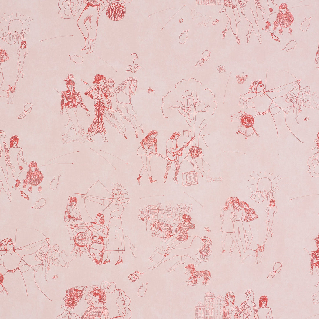 Toile des Femmes Removable Wallpaper