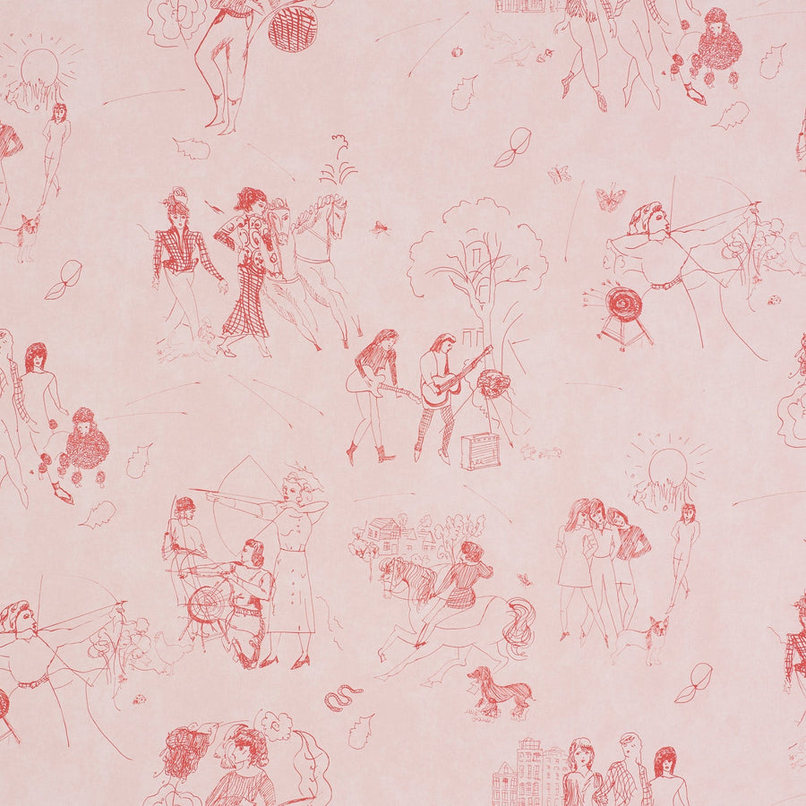 Toile des Femmes Removable Wallpaper