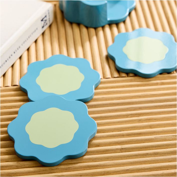 RHODE Lacquer Coasters (Set of 4) + Tray