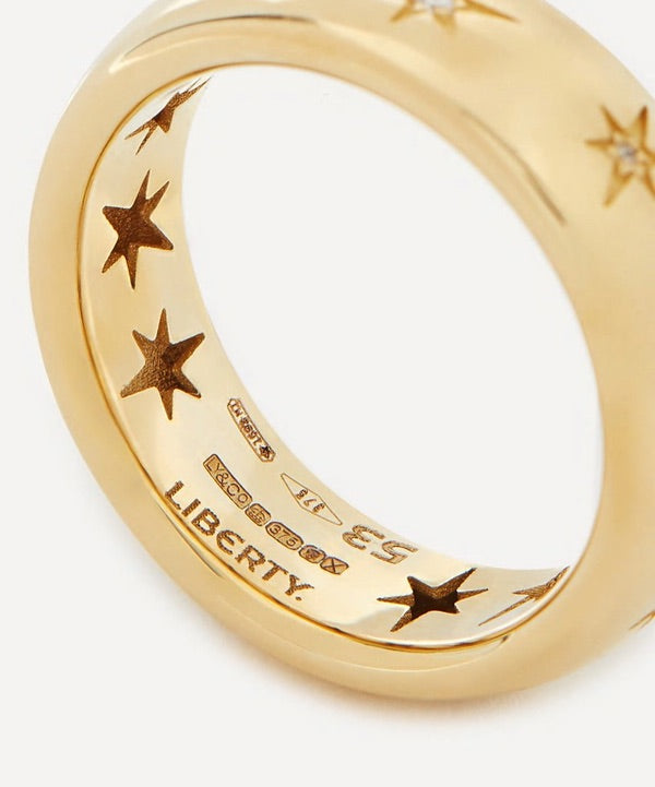 Liberty 9ct Gold Handmade Star Ring