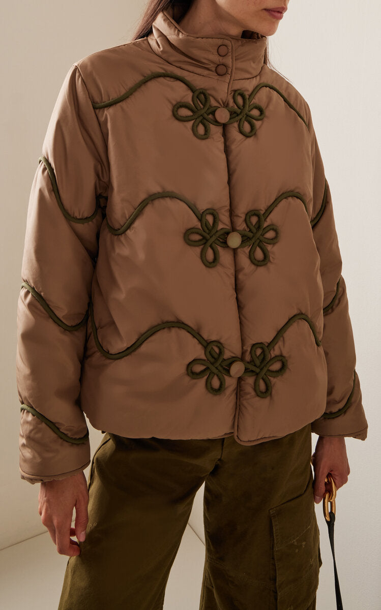 Sea Macie Embroidered Puffer Coat