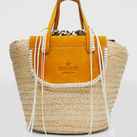 ARossGirl x Cuba Lab Habanera Medium Straw Drawstring Tote Bag