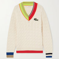 Embroidered Cotton Blend Sweater