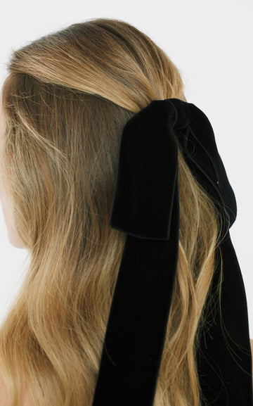 Adley Velvet Bow Barrette