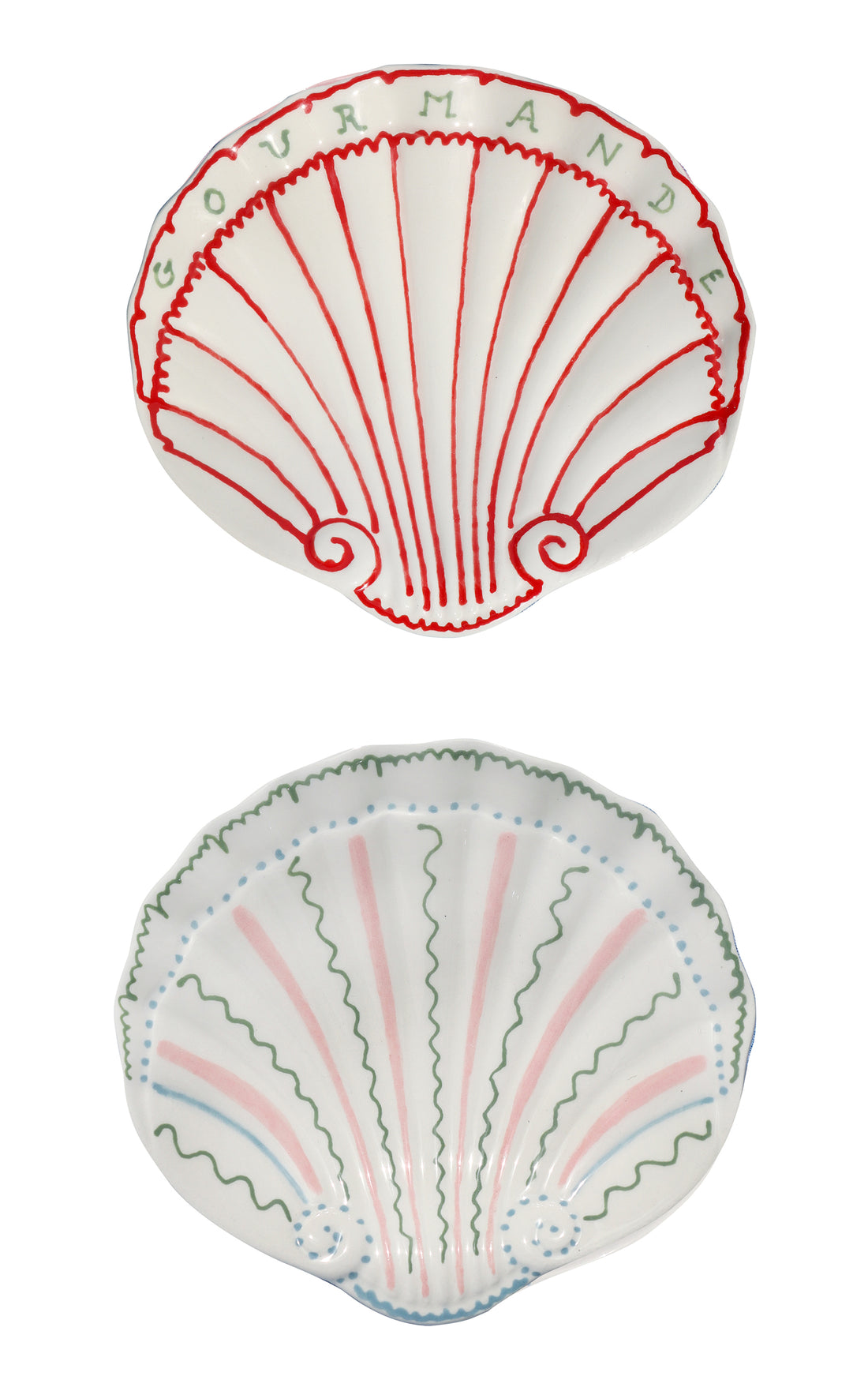 Set-Of-Two, Gourmande Shell Tapas Dishes / Soap Dishes