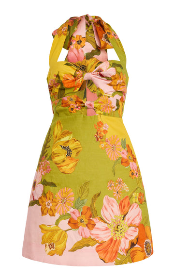 Silas Linen Mini Halter Dress
