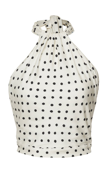Capri Polka-Dot Halter Top
