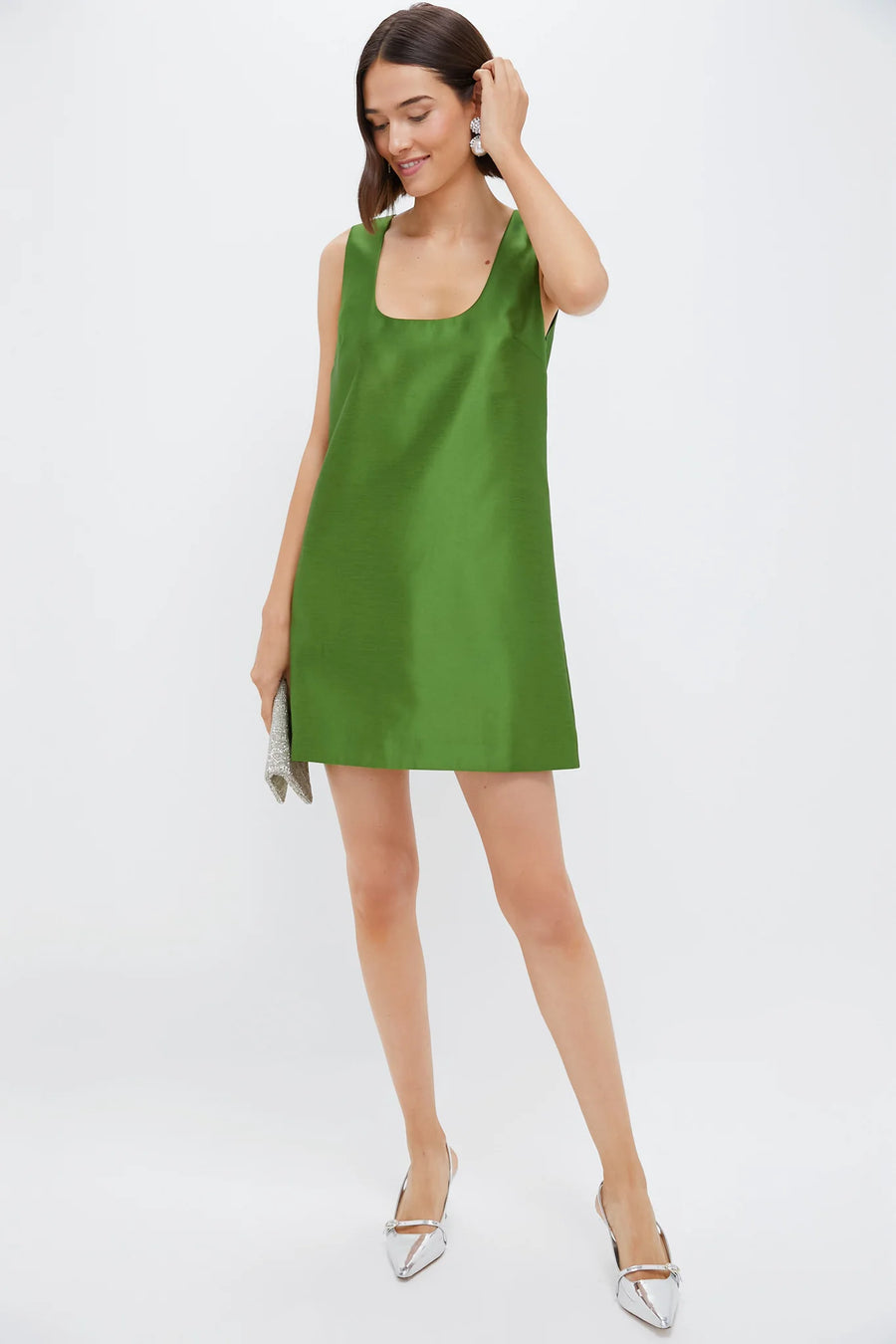 Green Dupioni Mollie Dress