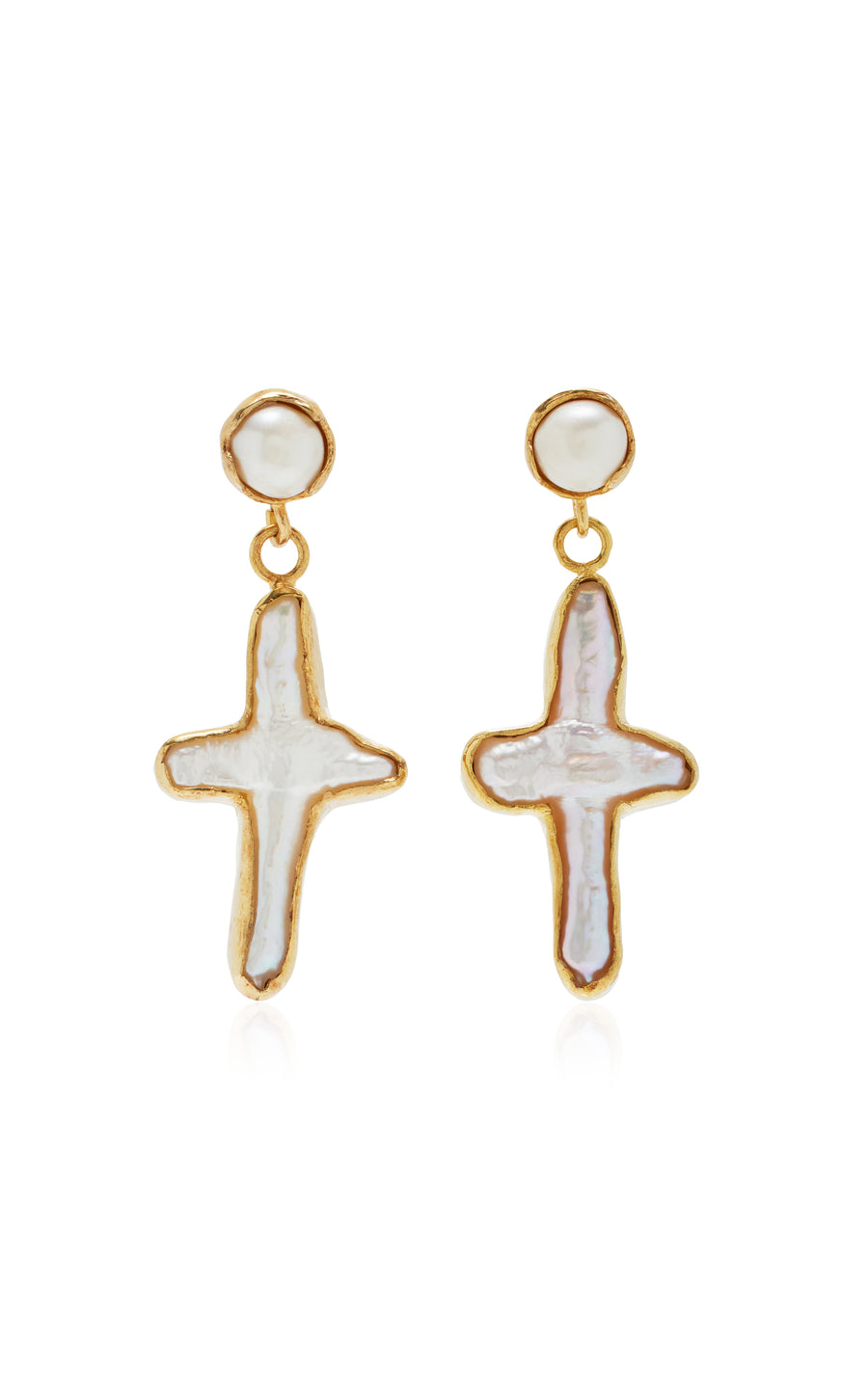 Mudd Pearl 14k Gold-Plated Pearl Earrings