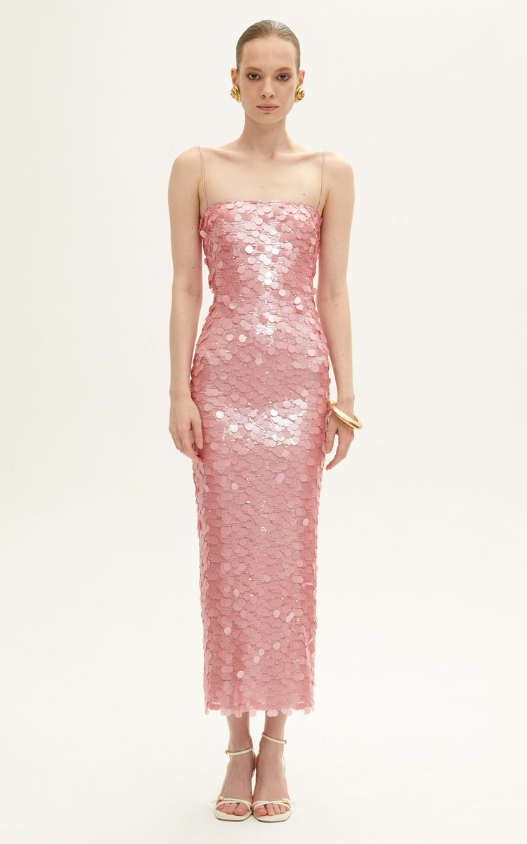 Phoenix Paillette Sequined Midi Dress