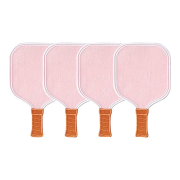 Pink Pickleball Paddle Cocktail Napkins, Set of 4