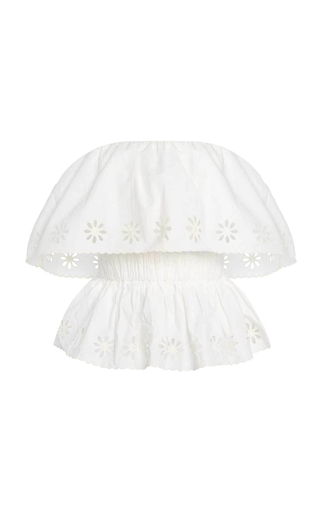 Riviera Cecilia Ruffled Strapless Cotton Top