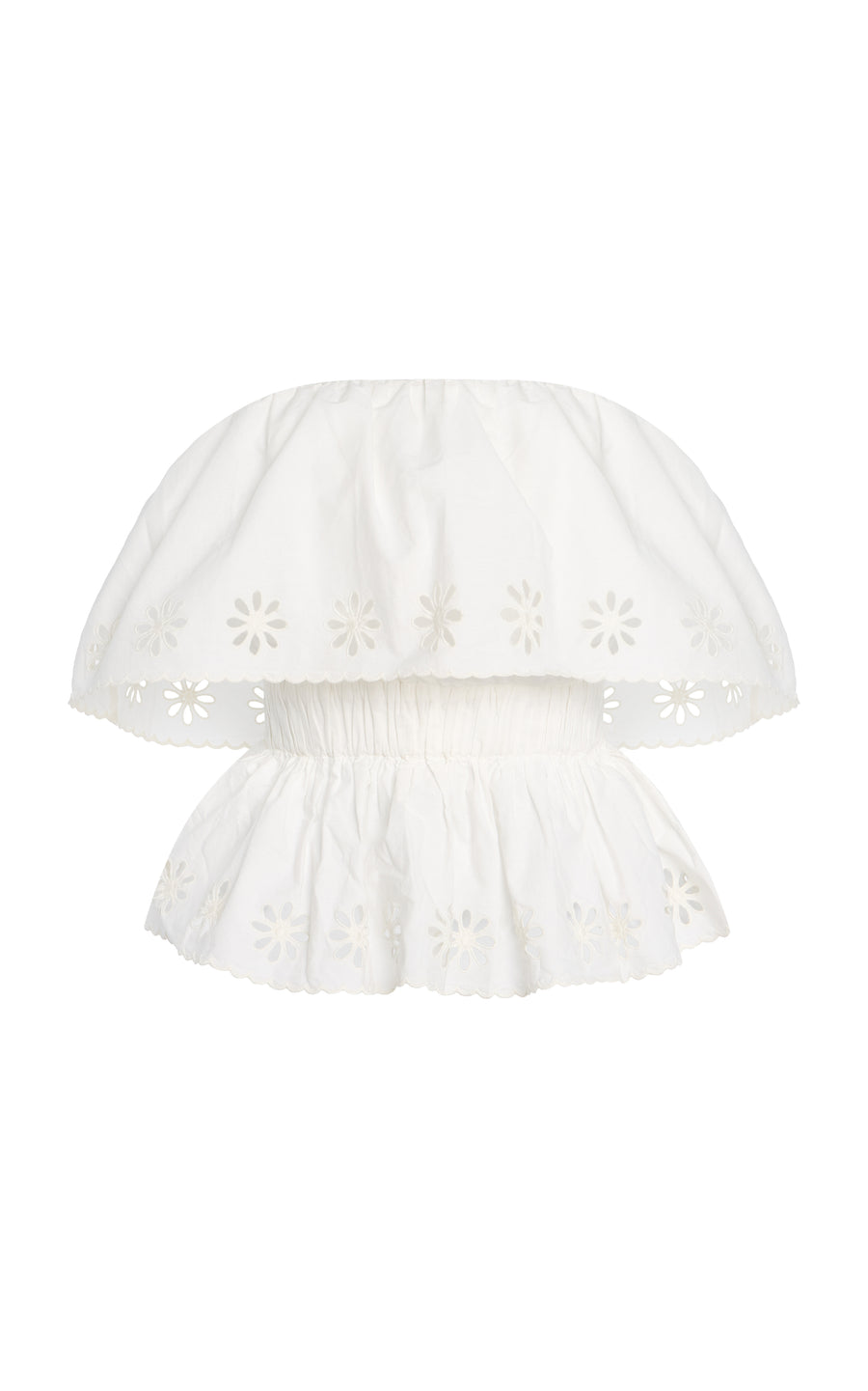 Riviera Cecilia Ruffled Strapless Cotton Top
