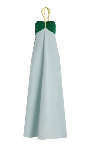Riviera Cotton Maxi Halter Dress