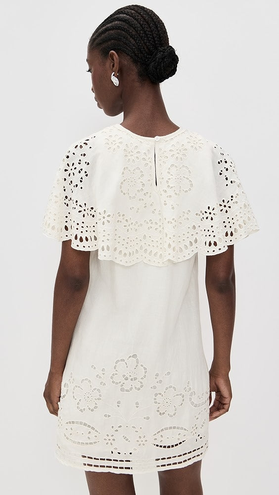 Lula Embroidery Short Sleeve Mini Dress