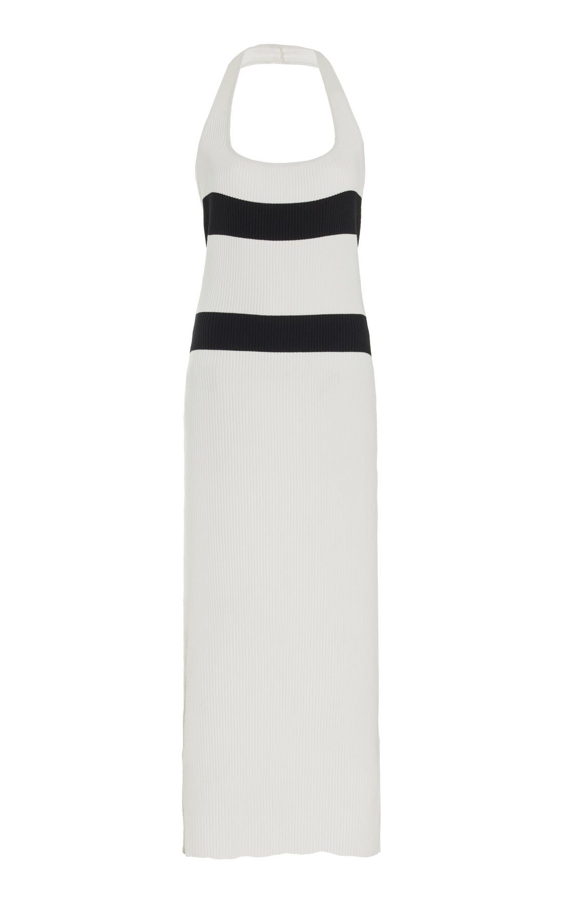 YAITTE Exclusive Ribbed Midi Halter Dress