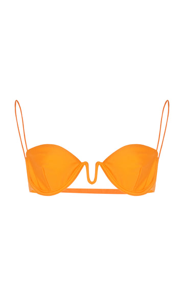 Cup-Detailed Balconette Bikini Top