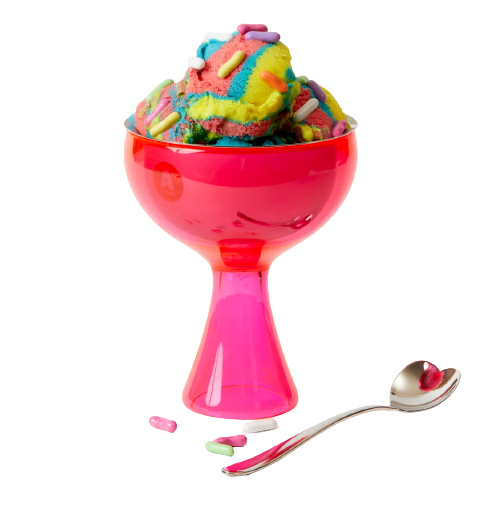 Houses & Parties Acrylic Ice Cream Compote & Spoon