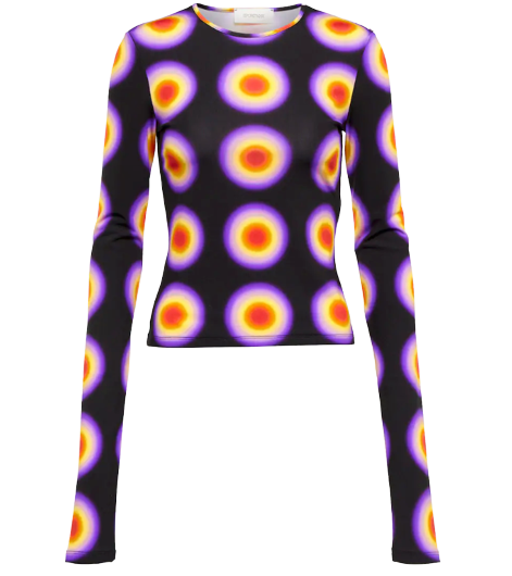 Sportmax Printed Crop Top